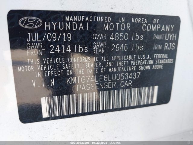 KMTG74LE6LU053437 Genesis G70 3.3t Rwd