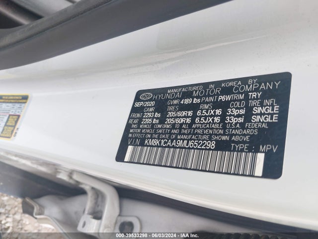 Hyundai Kona Se 2021 KM8K1CAA9MU652298 Image 9