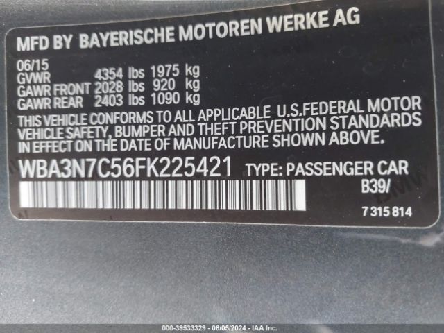 WBA3N7C56FK225421 BMW 428i