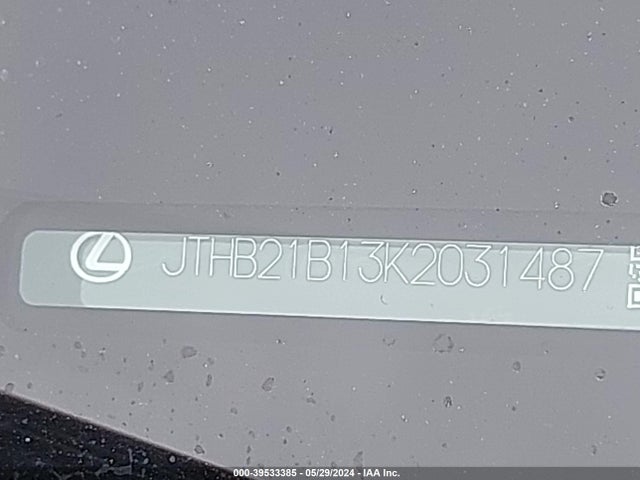 Lexus Es 300h Luxury 2019 JTHB21B13K2031487 Image 9