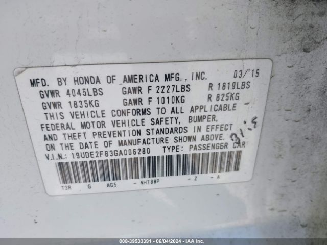 19UDE2F83GA006280 Acura Ilx Premium   A-spec Packages/technology Plus   A-spec Packages