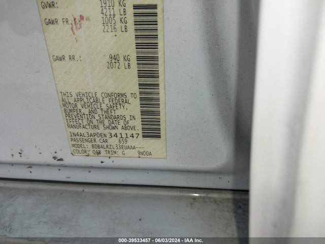 Nissan Altima 2.5 S 2014 1N4AL3AP0EN341147 Image 9