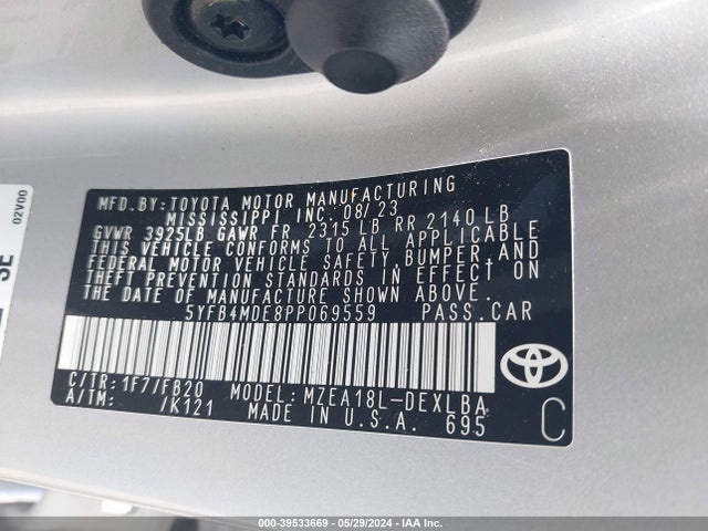 Toyota COROLLA LE 2023 5YFB4MDE8PP069559 Image 9