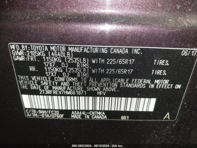 Toyota Rav4 Xle 2017 2T3RFREV7HW661871 Image 9