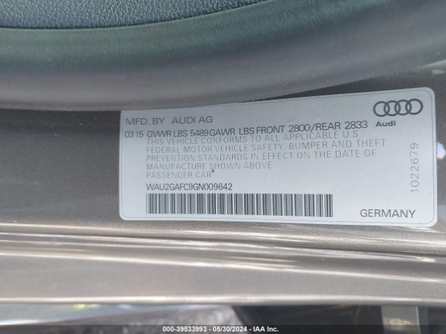 WAU2GAFC9GN009642 Audi A7 3.0t Premium Plus
