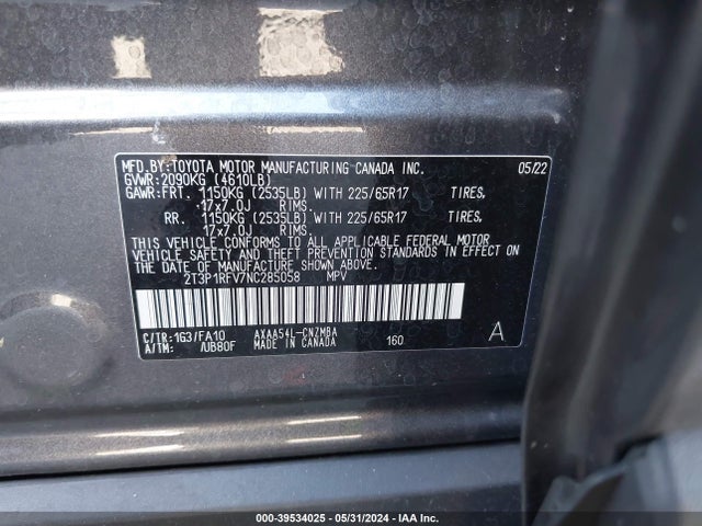 Toyota Rav4 Xle 2022 2T3P1RFV7NC285058 Image 9