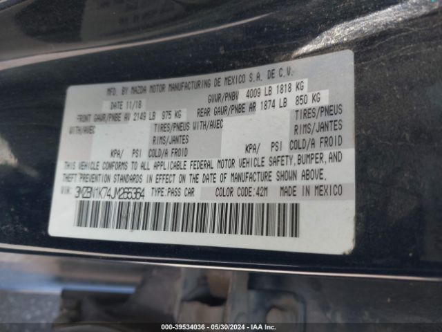 3MZBN1K74JM265364 Mazda Mazda3 Sport