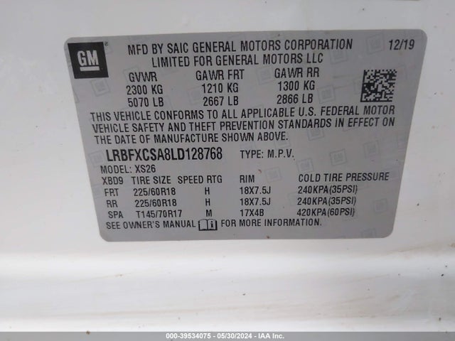 Buick Envision Fwd Essence 2020 LRBFXCSA8LD128768 Image 9