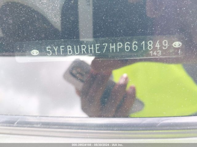 5YFBURHE7HP661849 Toyota Corolla Xle