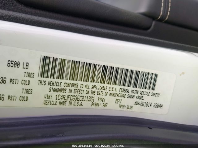 1C4RJFCG3EC211361 Jeep Grand Cherokee Overland