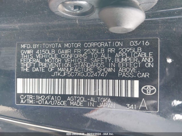 Scion TC 2016 JTKJF5C7XGJ024747 Image 9