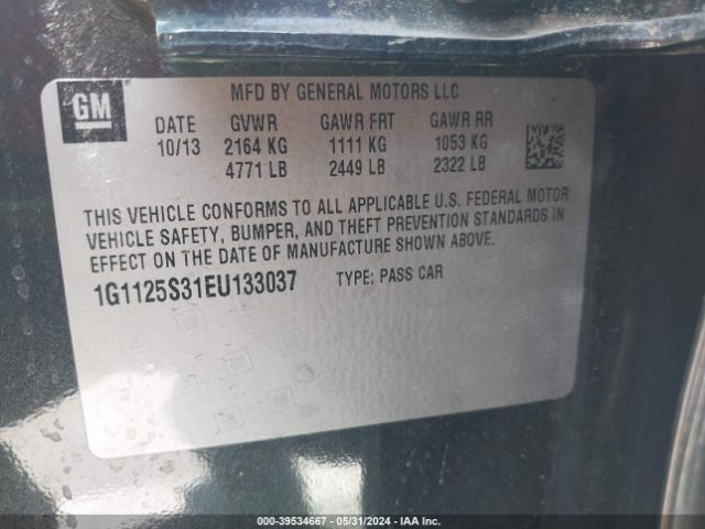 1G1125S31EU133037 Chevrolet Impala 2lt