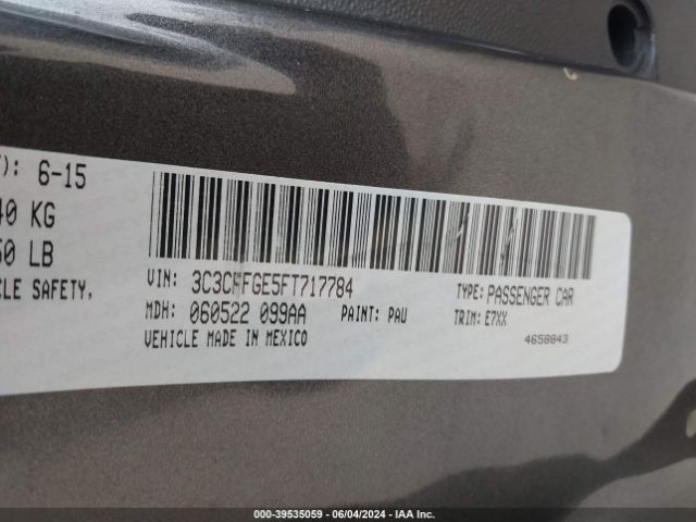 3C3CFFGE5FT717784 Fiat 500E BATTERY ELECTRIC
