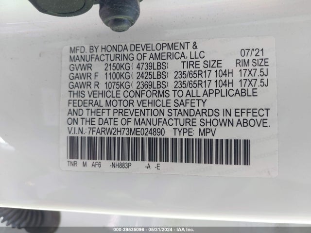 Honda Cr-v Awd Special Edition 2021 7FARW2H73ME024890 Image 9