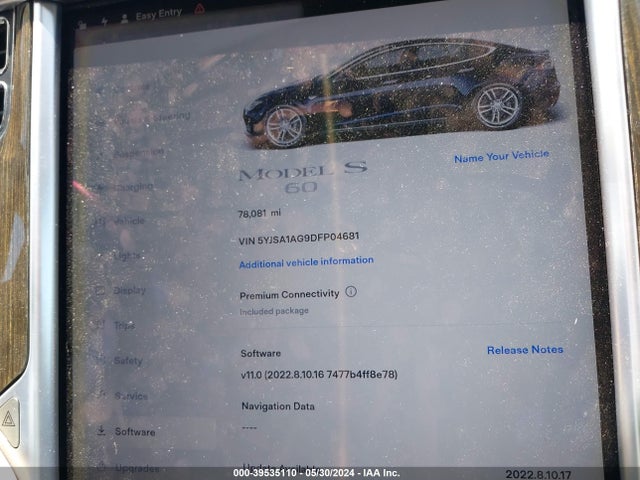 Aukcja sprzedaży 2013 Tesla Model S, vin: 5YJSA1AG9DFP04681, numer aukcji: 39535110