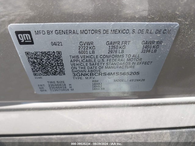 Chevrolet Blazer Fwd 2lt 2021 3GNKBCRS4MS565205 Image 9