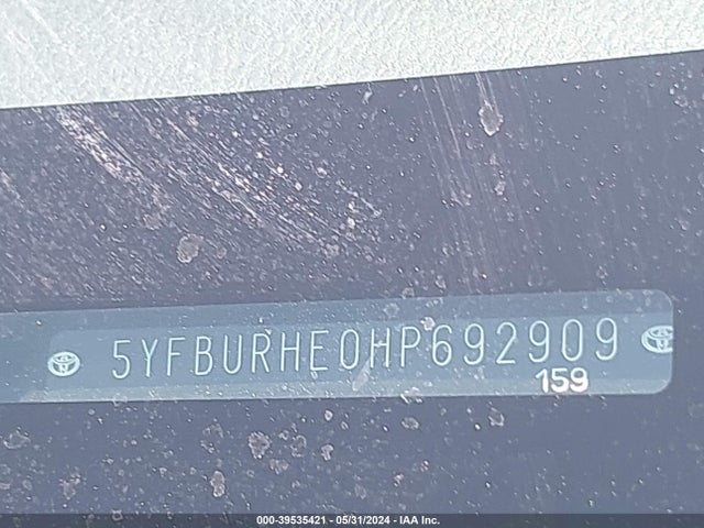 Toyota COROLLA SE 2017 5YFBURHE0HP692909 Image 9