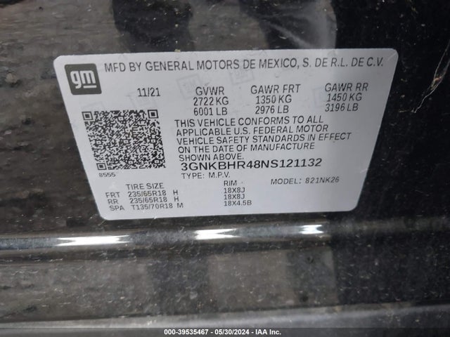 Chevrolet Blazer Awd 2lt 2022 3GNKBHR48NS121132 Image 9
