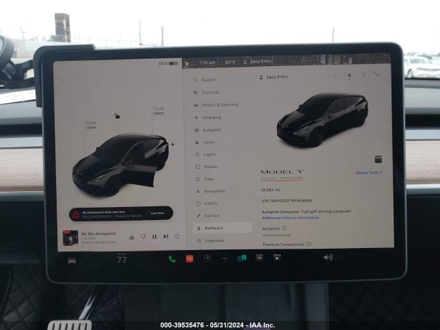 7SAYGDEF7PF959994 Tesla Model Y Awd/performance Dual Motor All-wheel Drive