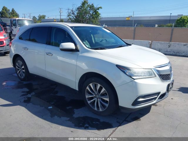 39535580 :رقم المزاد ، 5FRYD3H62FB014413 vin ، 2015 Acura Mdx Technology Pkg W/entertainment Pkg مزاد بيع