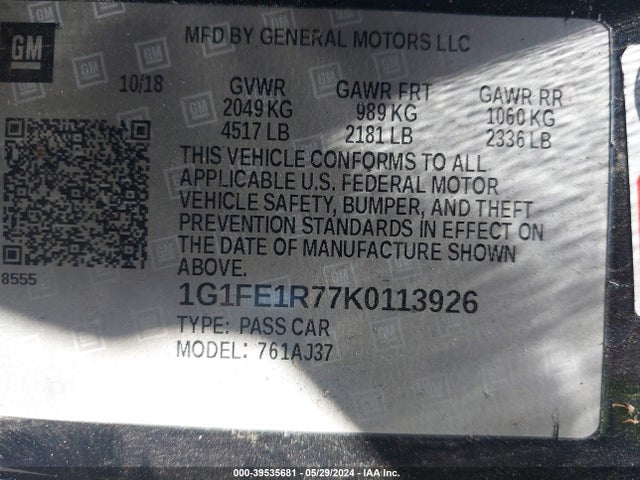 Chevrolet Camaro 1ss 2019 1G1FE1R77K0113926 Image 9
