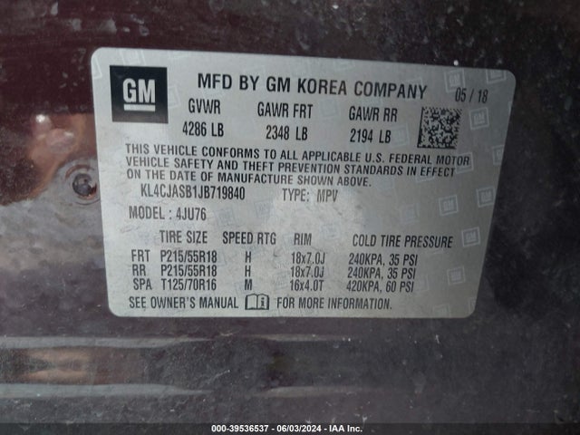 KL4CJASB1JB719840 Buick Encore Preferred