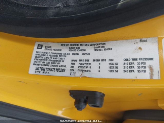 2007 HUMMER H3 SUV 5GTDN13E578105282 Photo 8