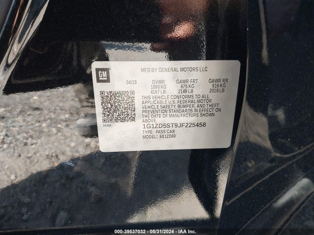 Chevrolet MALIBU LT 2018 1G1ZD5ST9JF225458 Image 9