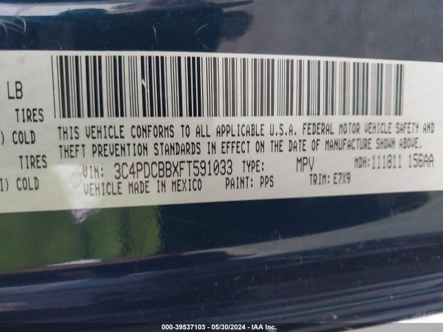Dodge Journey Sxt 2015 3C4PDCBBXFT591033 Image 9