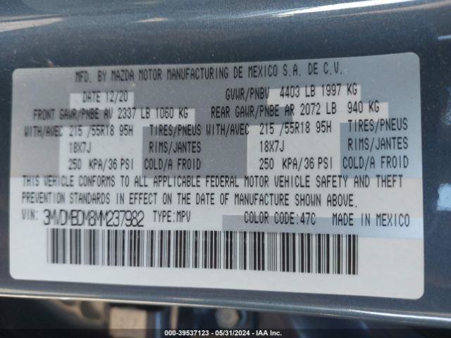 3MVDMBDM8MM237982 Mazda Cx-30 Premium