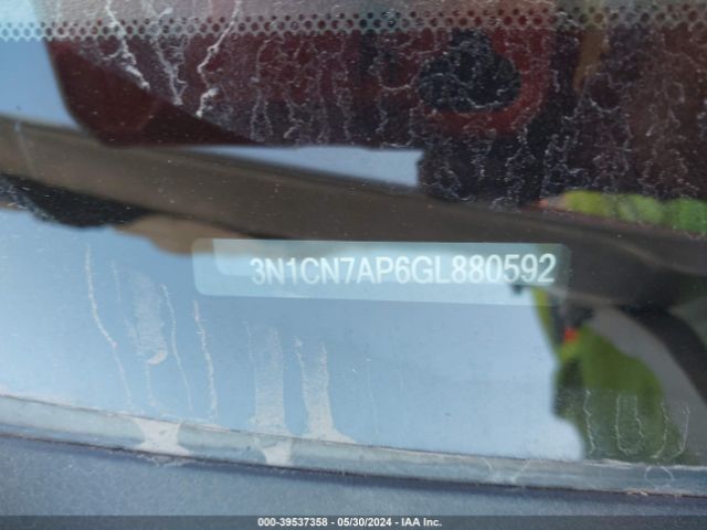 3N1CN7AP6GL880592 Nissan Versa 1.6 S