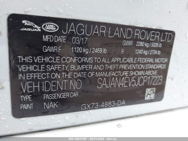 SAJAN4EV5JCP17223 Jaguar Xe 35t Portfolio Limited Edition