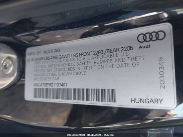 WAUA7GFF6G1107401 Audi A3 1.8t Premium