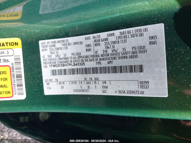 Ford Bronco Outer Banks 2023 1FMDE5BH7PLB43325 Image 9