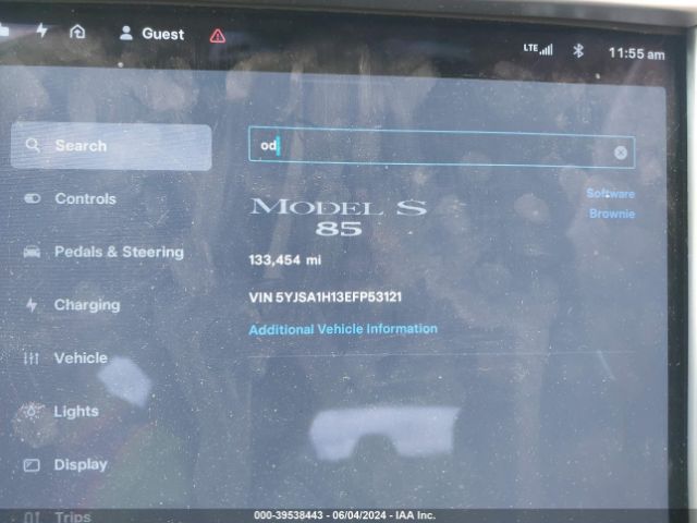 5YJSA1H13EFP53121 Tesla Model S P85