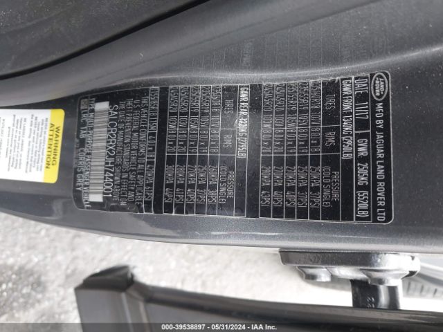 SALCR2RX2JH744001 Land Rover Discovery Sport Hse