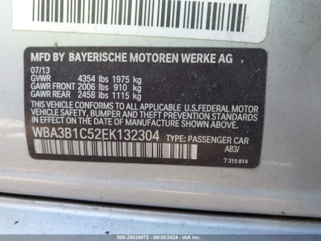 WBA3B1C52EK132304 BMW 320i