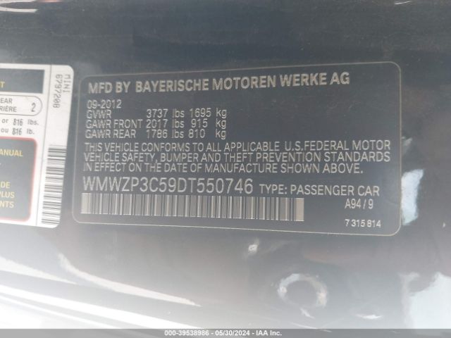 2013 MINI CONVERTIBLE WMWZP3C59DT550746 Photo 8