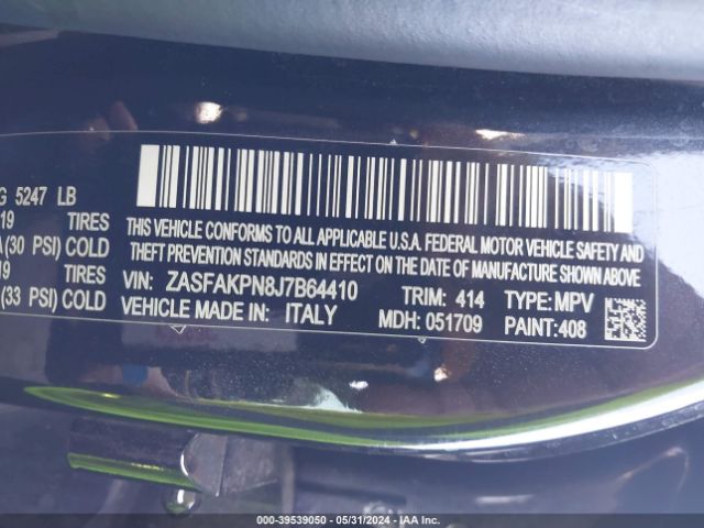 ZASFAKPN8J7B64410 Alfa Romeo Stelvio Sport Awd