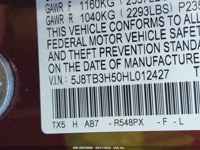 5J8TB3H50HL012427 Acura Rdx Technology   Acurawatch Plus Packages/w/technology Package