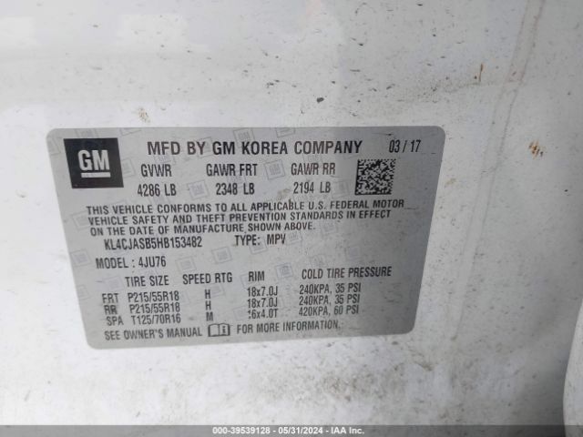 KL4CJASB5HB153482 Buick Encore Preferred