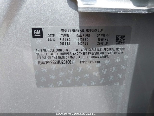 Buick Lacrosse Premium 2017 1G4ZR5SS2HU201861 Image 9
