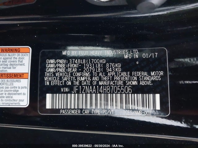 Toyota 86 2017 JF1ZNAA14H8705506 Image 9
