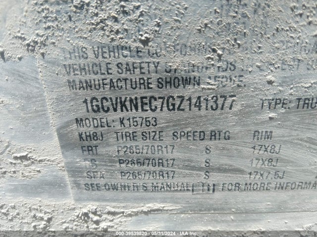 Chevrolet Silverado 1500 Ls 2016 1GCVKNEC7GZ141377 Image 9