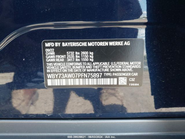 WBY73AW07PFN75897 BMW I4 Edrive40