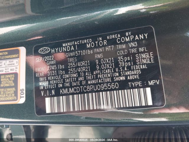 KMUMCDTC8PU095560 Genesis Gv70 3.5t Awd Sport