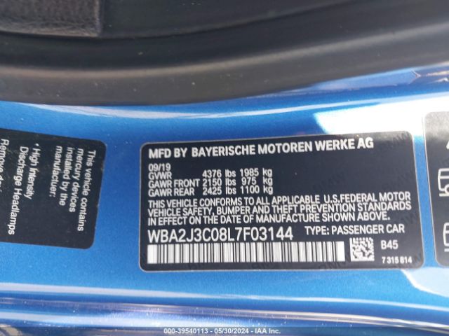 WBA2J3C08L7F03144 BMW 230i Xdrive