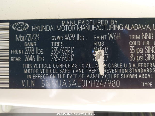 Hyundai TUCSON SE 2023 5NMJA3AE0PH247980 Image 9