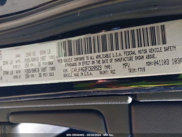 1C4RJFAG3FC828523 Jeep Grand Cherokee Laredo