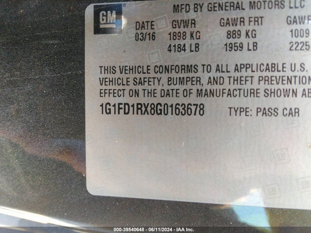 Chevrolet Camaro 2lt 2016 1G1FD1RX8G0163678 Image 9